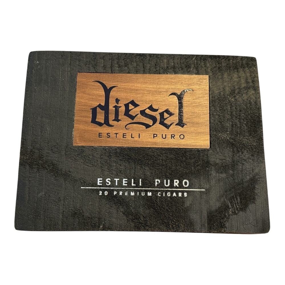 Diesel Esteli Puro d20 Toro Wood Cigar Box Empty 9.25" x 7" x 2.5"